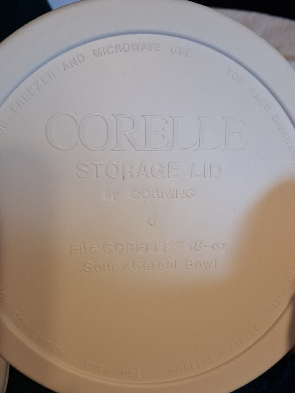 Corelle White Bowls with Blue Floral Trim and White Lids - Picture 2 of 4